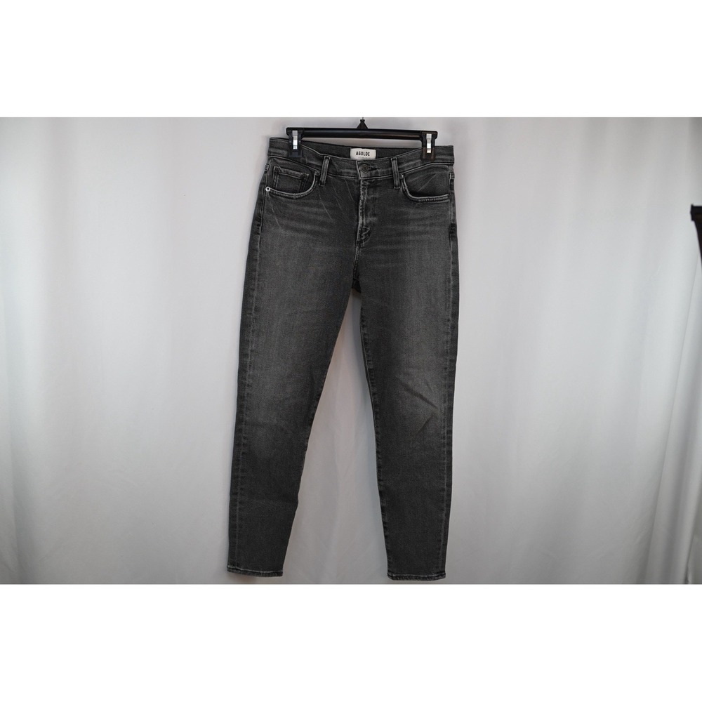 AGOLDE Womens Gray Charcoal Wash Skinny Jeans Size 27 Slim Fit Denim
